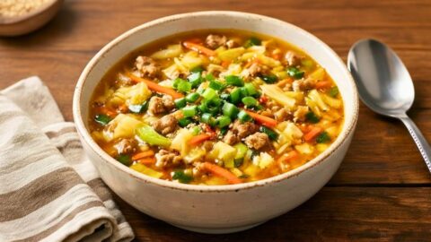 Hearty One Pot Egg Roll Soup Recipe