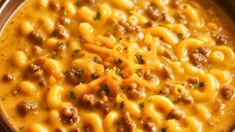 Mac & Cheese Burger Soup Recipe
