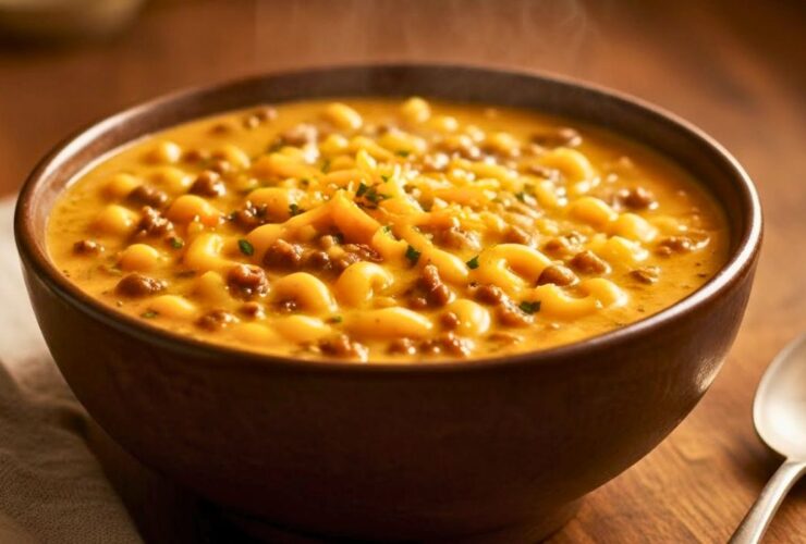 Mac & Cheese Burger Soup Recipe