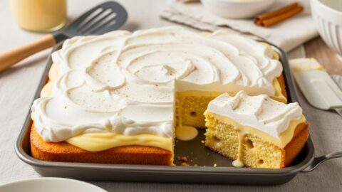 Magical Eggnog Poke Cake Recipe