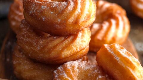 Oven Baked French Cruller Donuts Recipe