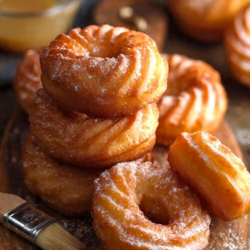 Oven Baked French Cruller Donuts Recipe