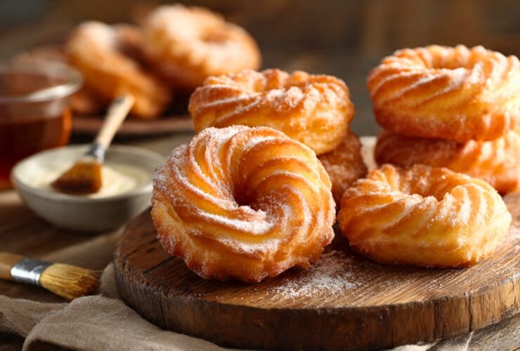 Oven Baked French Cruller Donuts Recipe
