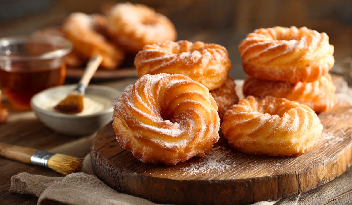 Oven Baked French Cruller Donuts Recipe