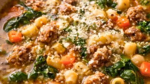 Parmesan Italian Sausage Ditalini Soup Recipe