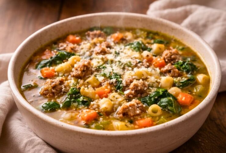 Parmesan Italian Sausage Ditalini Soup Recipe