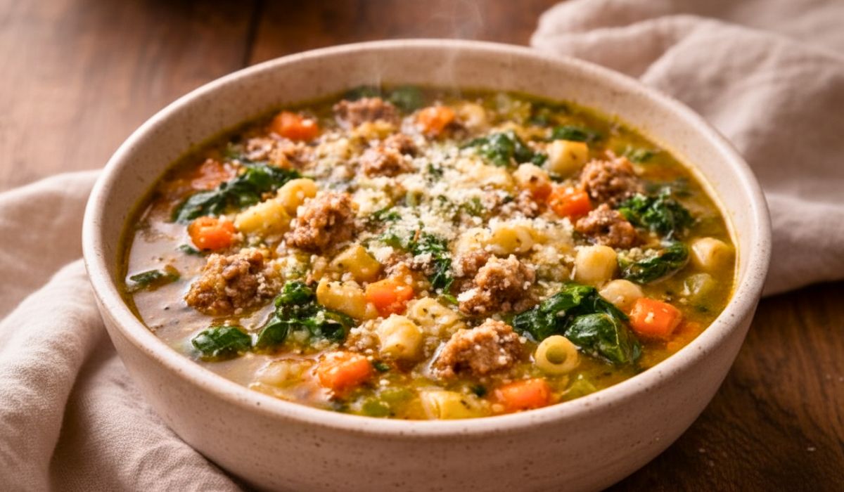 Parmesan Italian Sausage Ditalini Soup Recipe