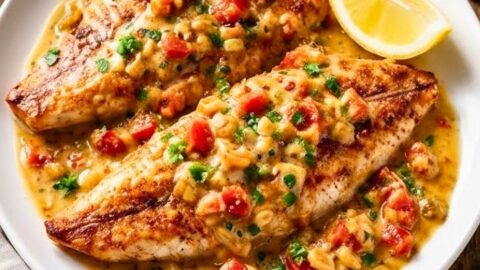 Red Snapper with Creamy Creole Sauce Recipe