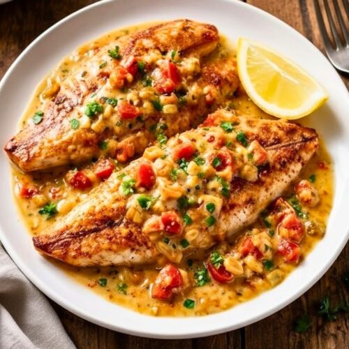 Red Snapper with Creamy Creole Sauce Recipe