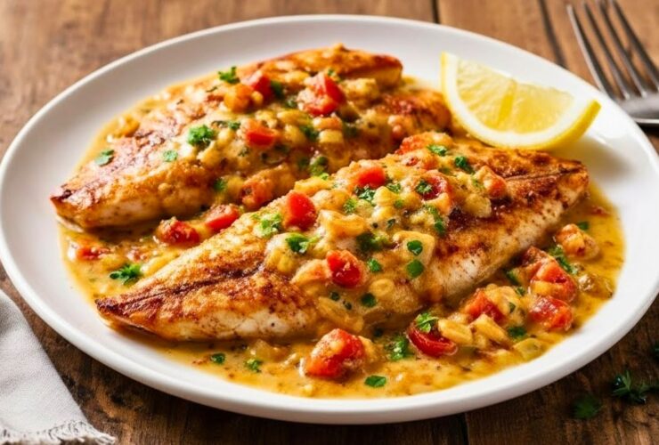 Red Snapper with Creamy Creole Sauce Recipe