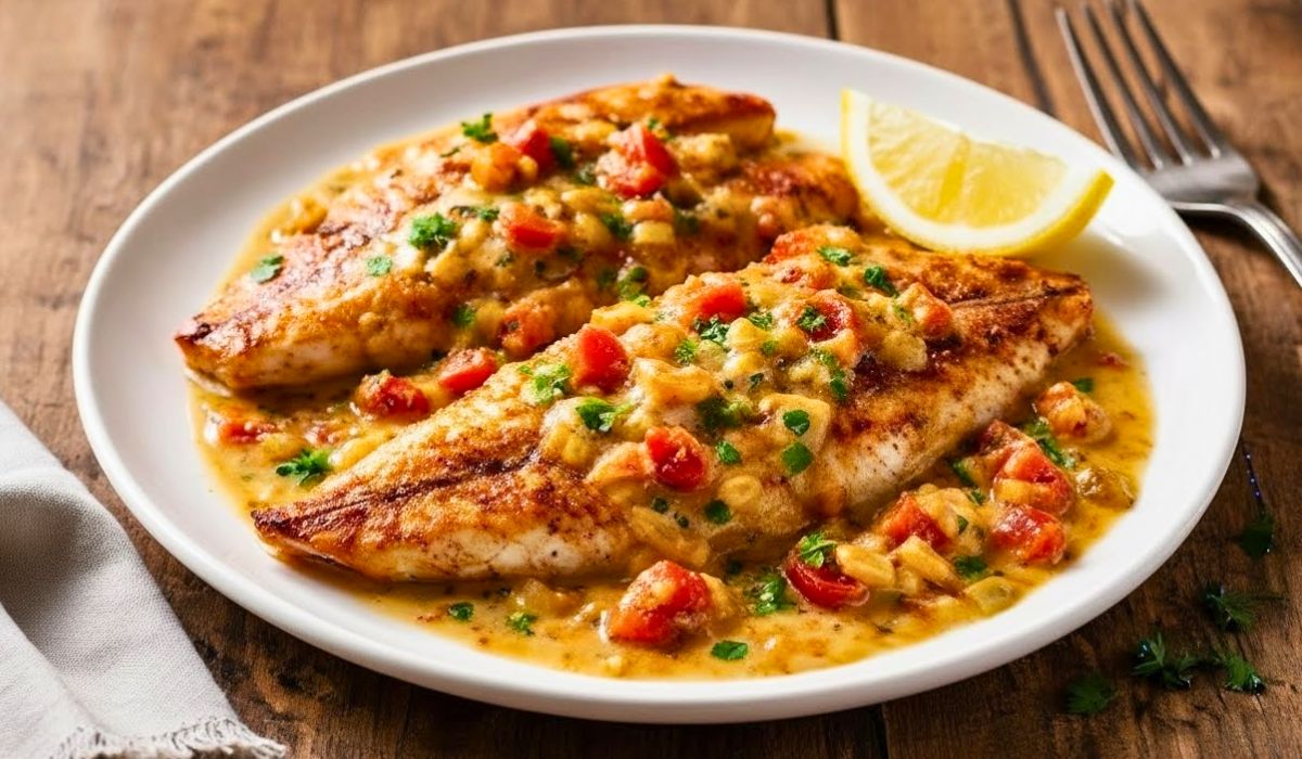 Red Snapper with Creamy Creole Sauce Recipe