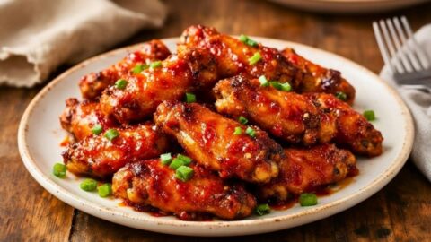 Sweet Chili Glazed Chicken Wings Recipe