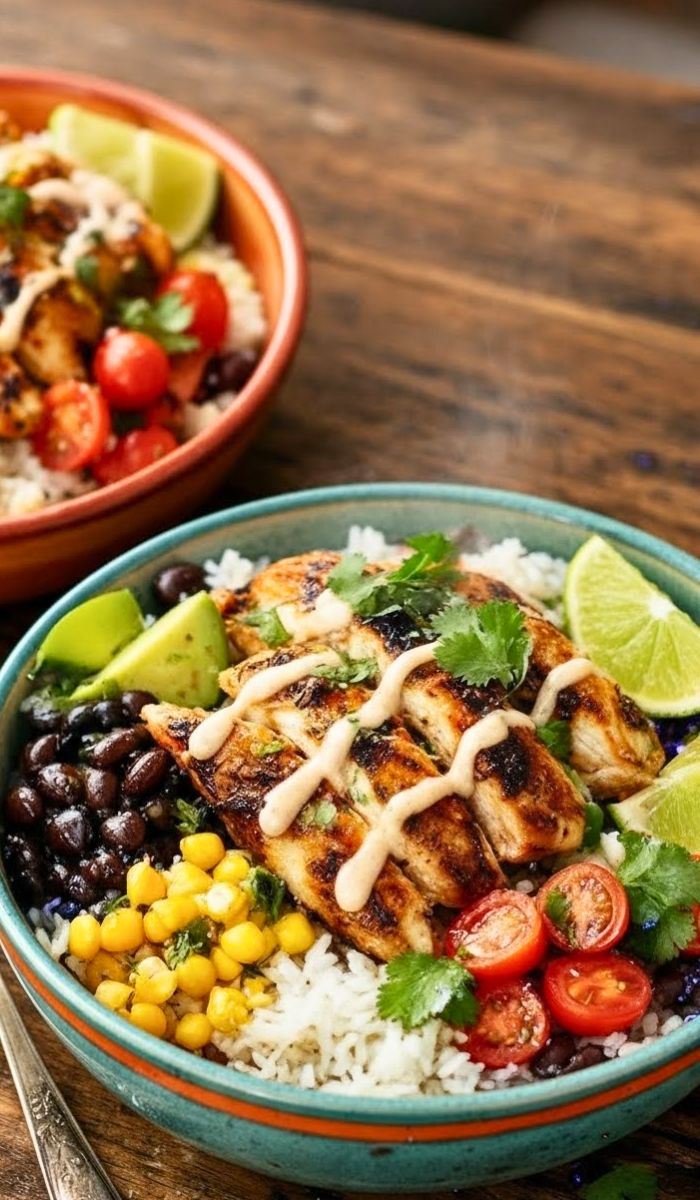 Cilantro Lime Chicken Bowls Recipe