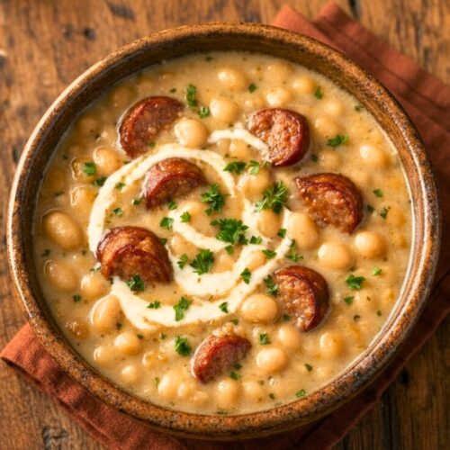 Creamy Bean Soup with Sausage Recipe