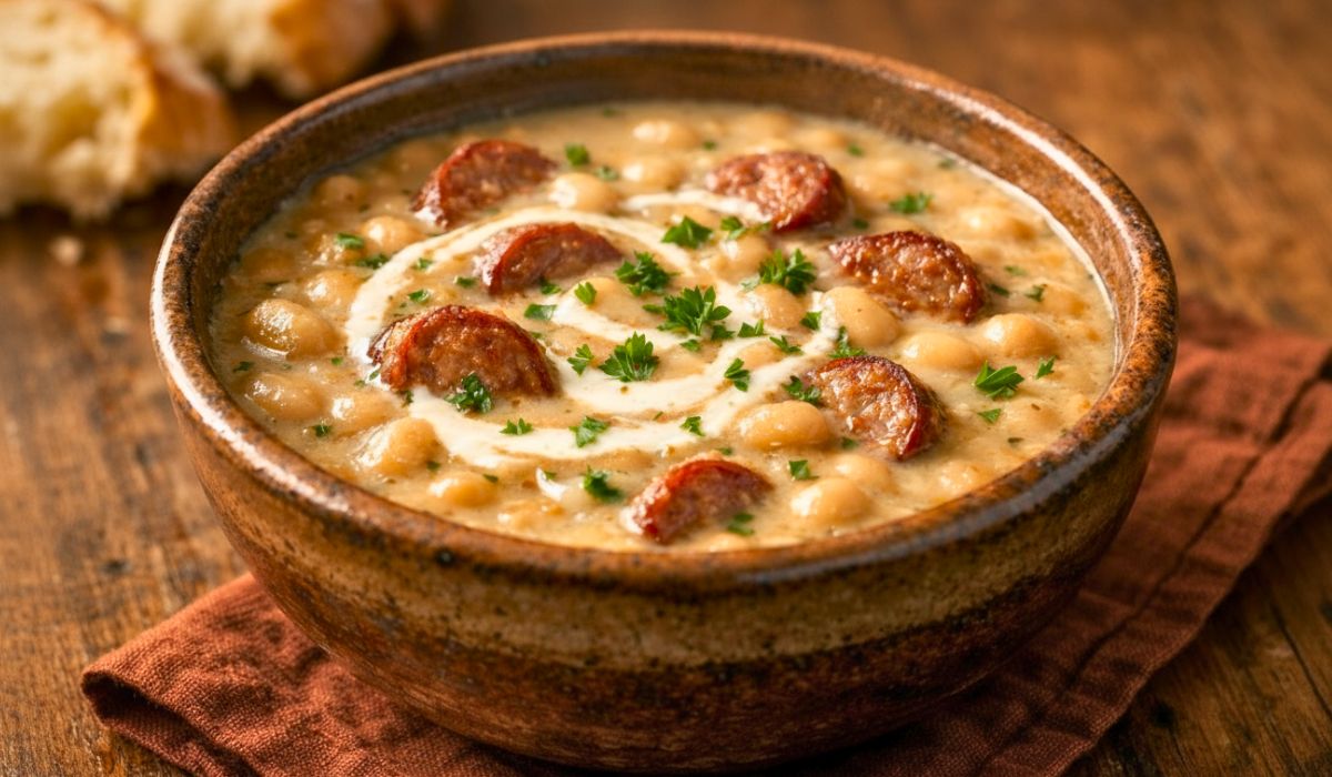 Creamy Bean Soup with Sausage Recipe