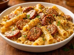 Creamy Pepper Jack Cajun Sausage Pasta Recipe