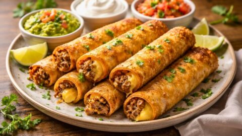 Crispy Keto Beef Taquitos Recipe