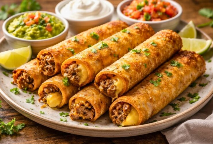 Crispy Keto Beef Taquitos Recipe