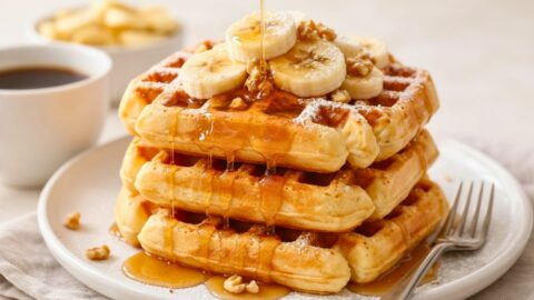 Fluffy Banana Waffles Recipe
