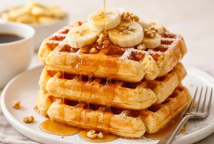 Fluffy Banana Waffles Recipe