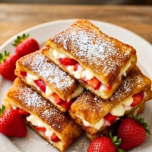 Fried Strawberry Cheesecake Sandwiches Recipe