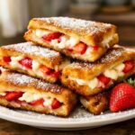 Fried Strawberry Cheesecake Sandwiches Recipe