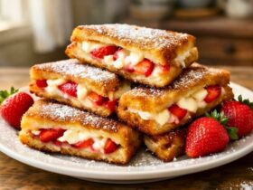 Fried Strawberry Cheesecake Sandwiches Recipe