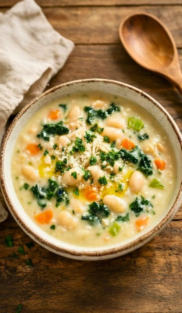 Giada Tuscan White Bean and Garlic Soup Recipe