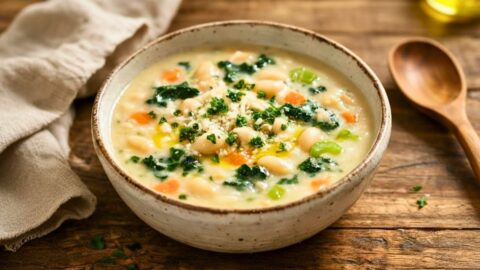 Giada Tuscan White Bean and Garlic Soup Recipe