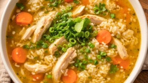 Ginger Chicken & Rice Soup Recipe