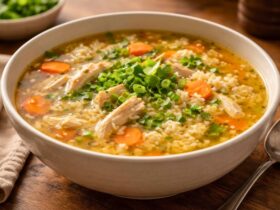 Ginger Chicken & Rice Soup Recipe