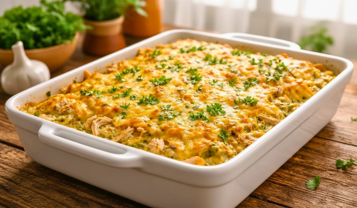 Green Chile Chicken Enchilada Casserole Recipe