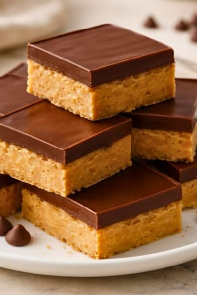 No Bake Chocolate Peanut Butter Bars Recipe