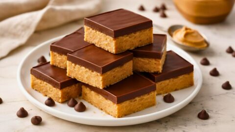 No Bake Chocolate Peanut Butter Bars Recipe