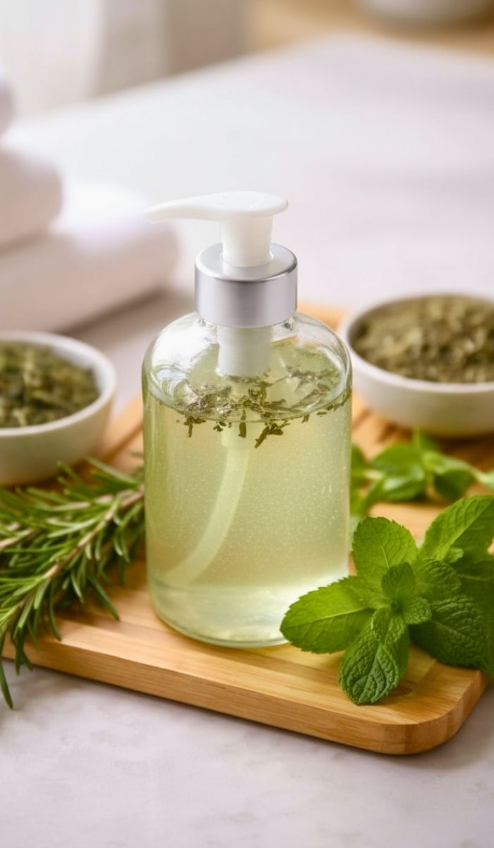 Peppermint Rosemary Homemade Shampoo Recipe