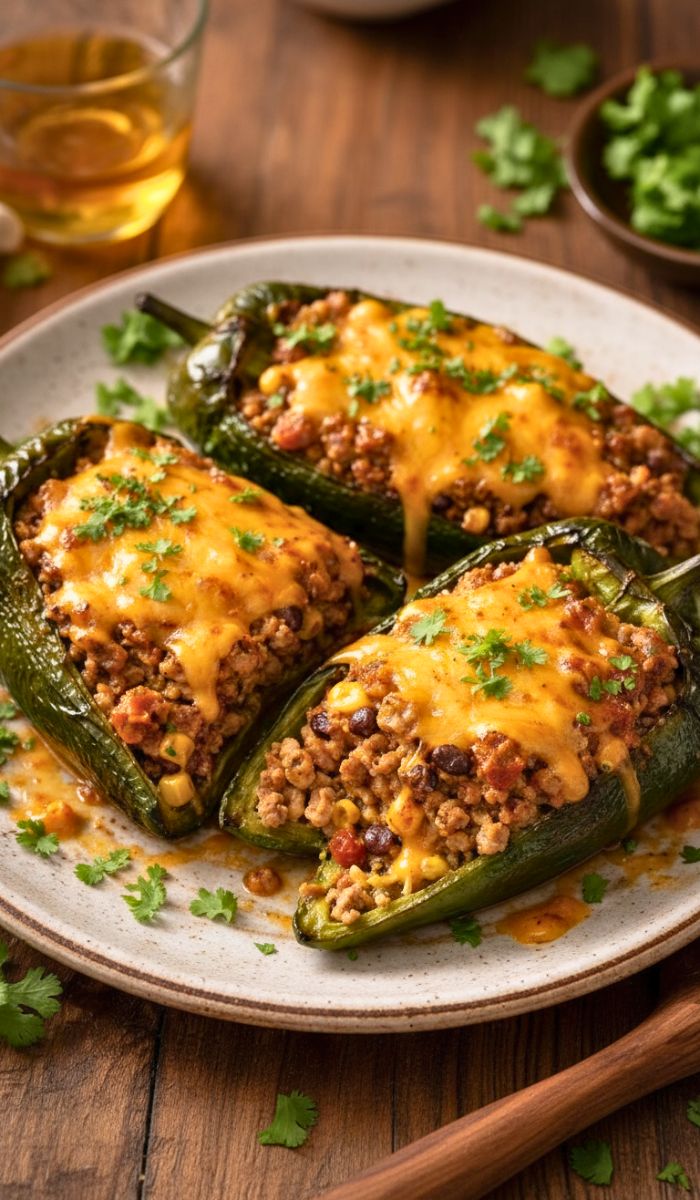 Bobby Flay Stuffed Poblano Peppers Recipe