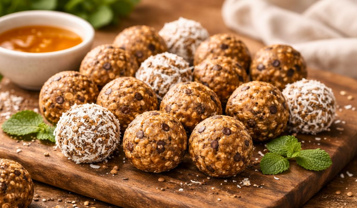 Chia and Flaxseed Energy Balls Recipe