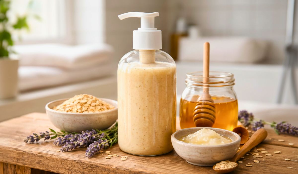 DIY Oatmeal Honey Shower Gel Recipe