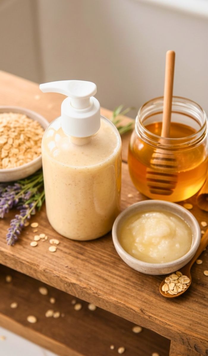 DIY Oatmeal Honey Shower Gel Recipe