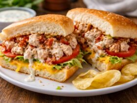 Easy Chopped Chicken Bacon Ranch Sandwich Recipe