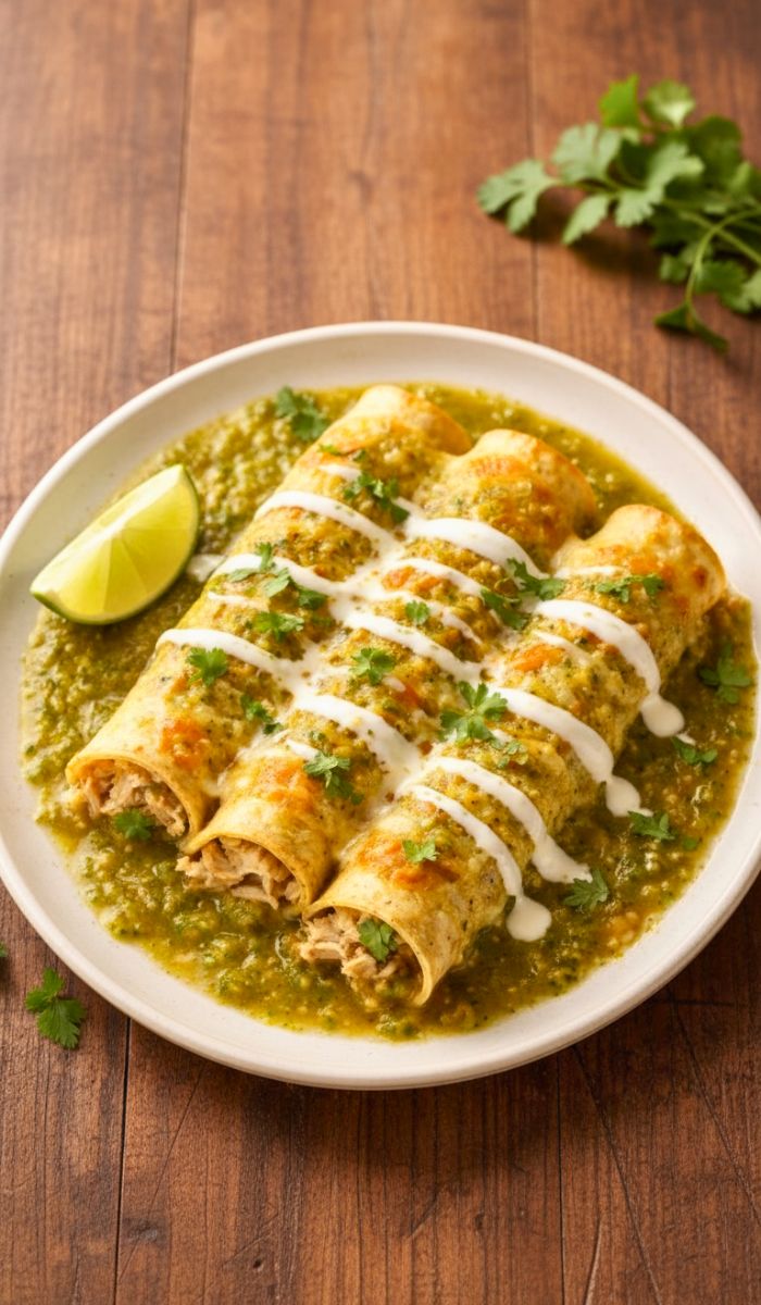 Enchiladas Verdes with Salsa Verde Recipe