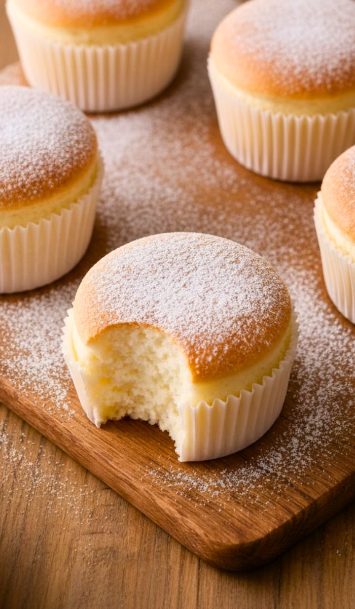 Fluffy Japanese Cotton Cheesecake Cupcakes Recipe