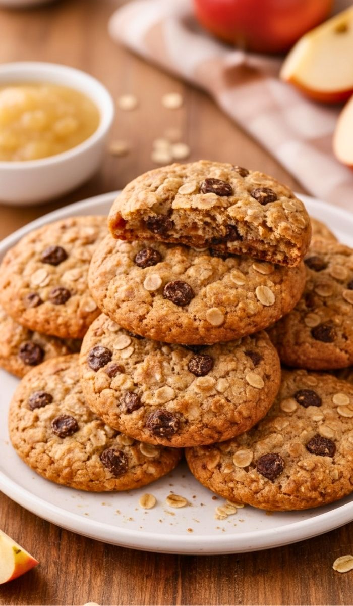 Low Sugar Applesauce Oatmeal Cookies Recipe