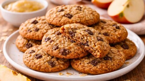 Low Sugar Applesauce Oatmeal Cookies Recipe