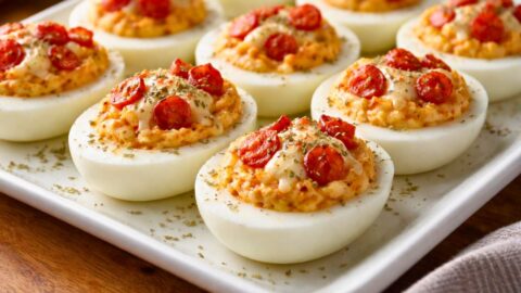 Pepperoni Pizza Deviled Eggs Recipe