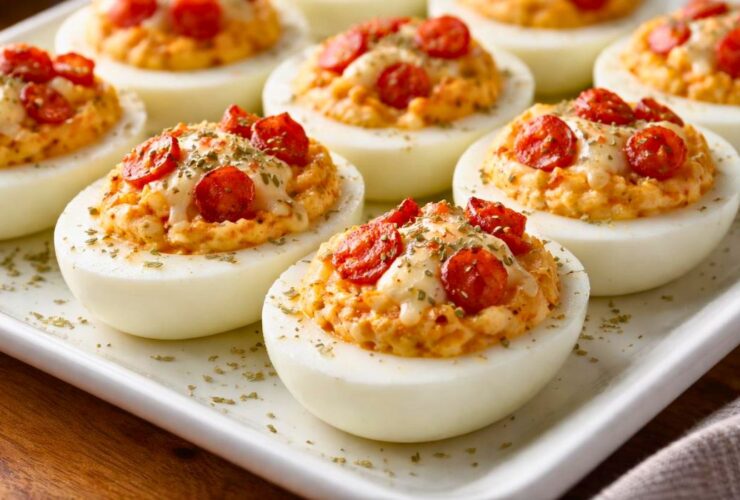 Pepperoni Pizza Deviled Eggs Recipe