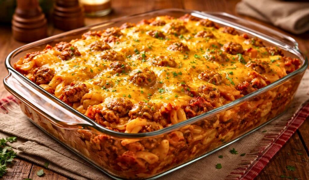 Pioneer Woman Beef and Cheese Casserole