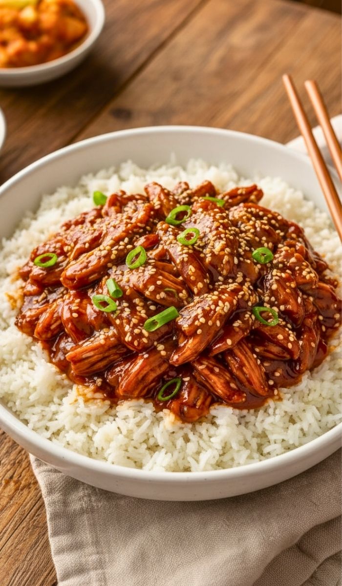 Slow Cooker Korean BBQ Chicken Recipe