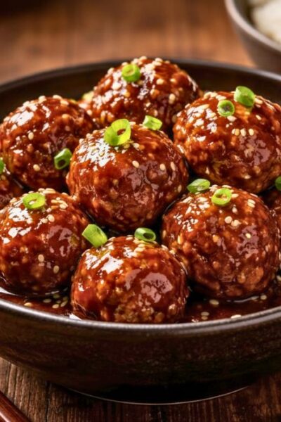 Sticky Korean BBQ Meatballs Recipe