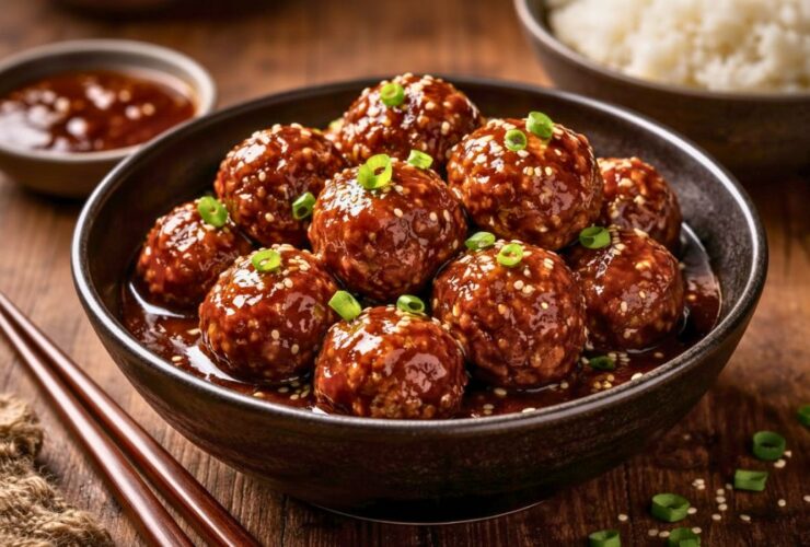 Sticky Korean BBQ Meatballs Recipe